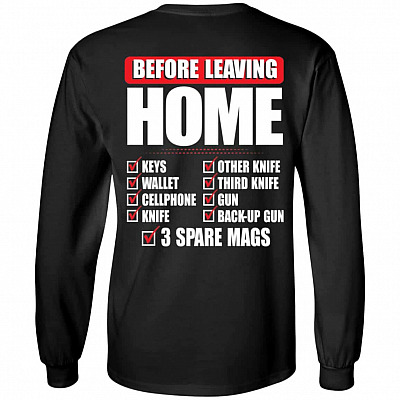 Before Leaving Home Hoodie, Black, Long Sleeve