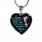 Custom Photo Everyday I Miss You And It Still Hurts Like The First Day Butterfly Memorial Heart Necklace - Bangle