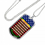 I Am A Veteran I Love Freedom I Wore Dog Tags I Have A DD-214 I Have Served My Country Dog Tag Pendant Necklace