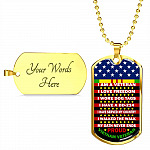 I Am A Veteran I Love Freedom I Wore Dog Tags I Have A DD-214 I Have Served My Country Dog Tag Pendant Necklace