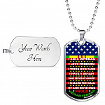 I Am A Veteran I Love Freedom I Wore Dog Tags I Have A DD-214 I Have Served My Country Dog Tag Pendant Necklace
