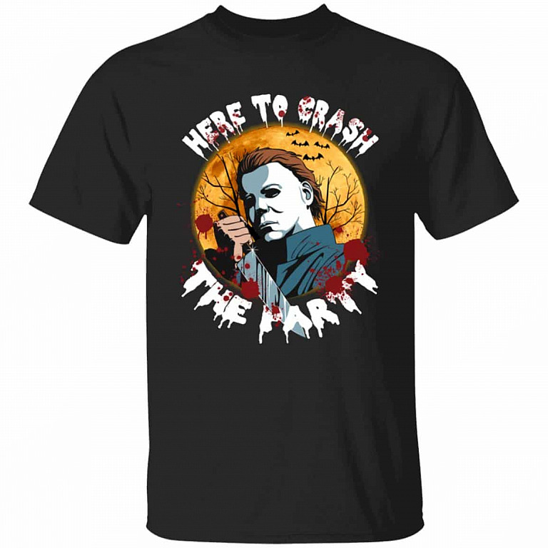 Here To Crash Tshirt, Black, Unisex T-Shirt