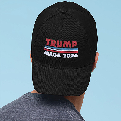 Alternative view of Trump MAGA 2024 Hat - Trump Make American Great Again Twill Cap - High-Profile Snapback Hat