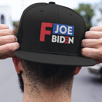 F Joe Biden Pro America Anti Joe Biden Twill Cap - High-Profile Snapback Hat