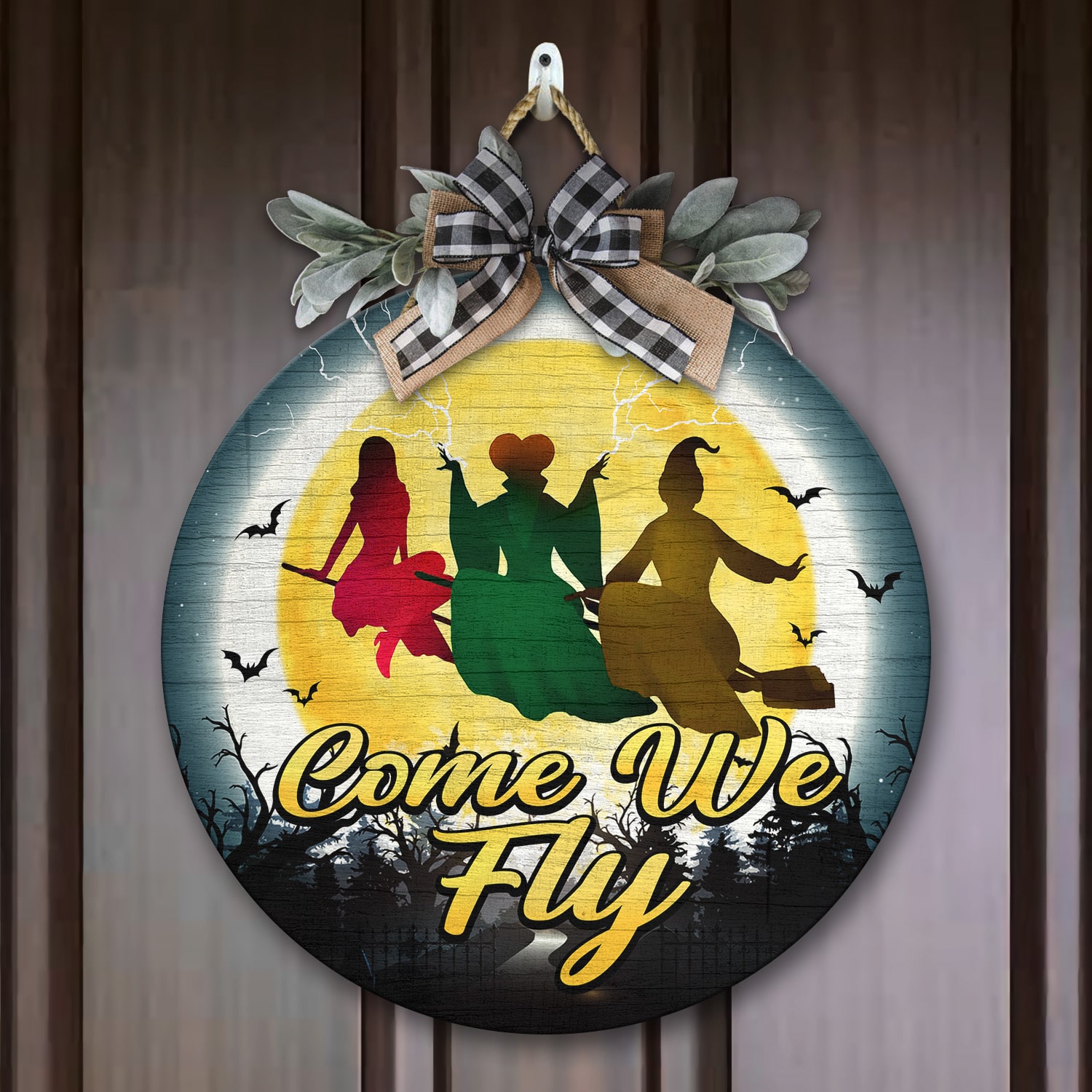 4. Come We fLY (3) Door Sign Mockup 7