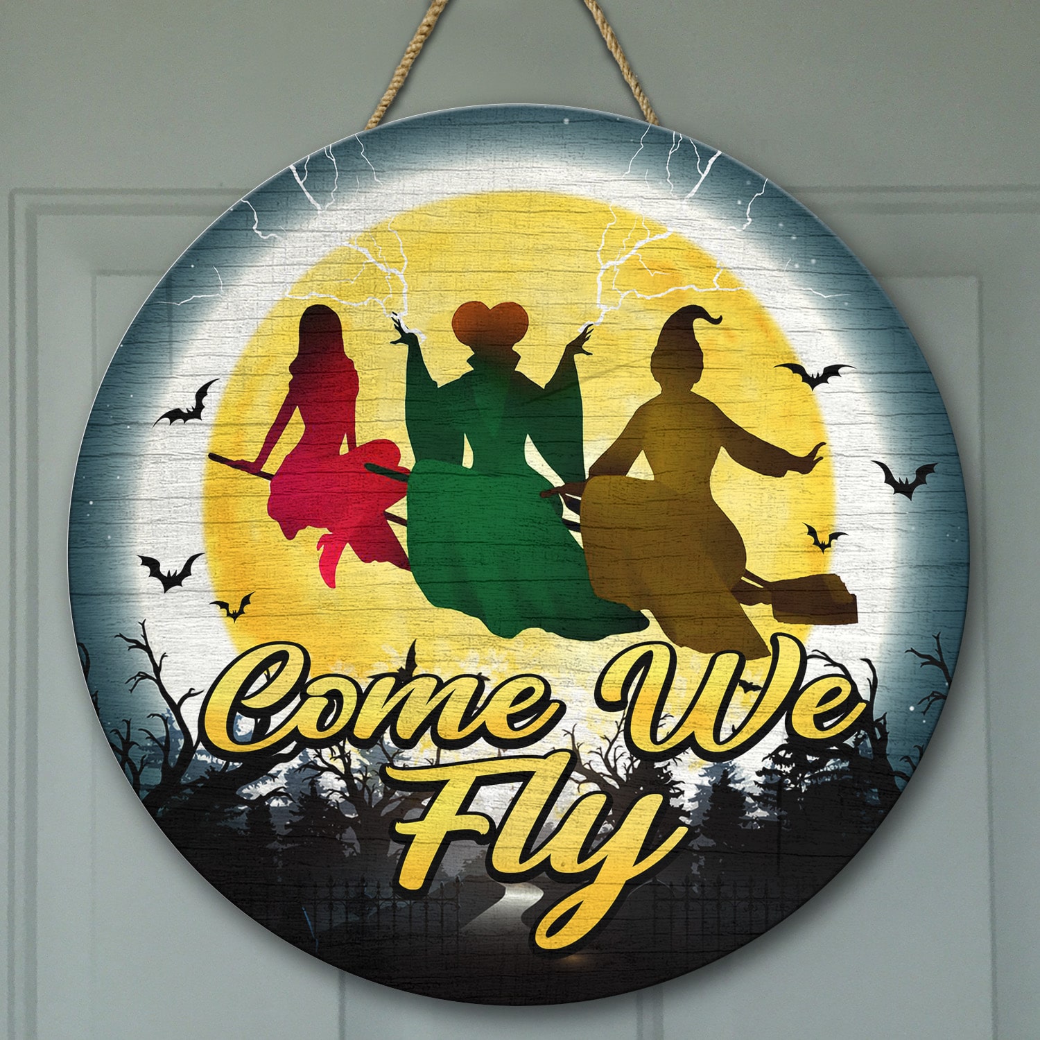 4. Come We fLY (3) Door Sign Mockup 9