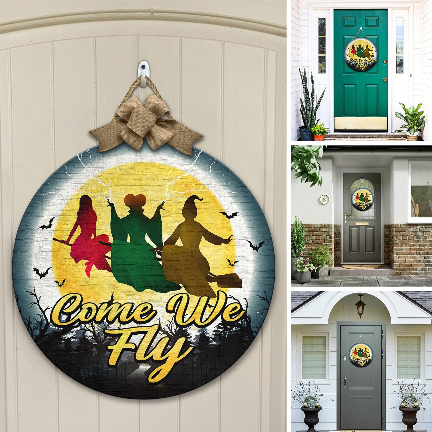 4. Come We fLY (3) Door Sign Mockup 12
