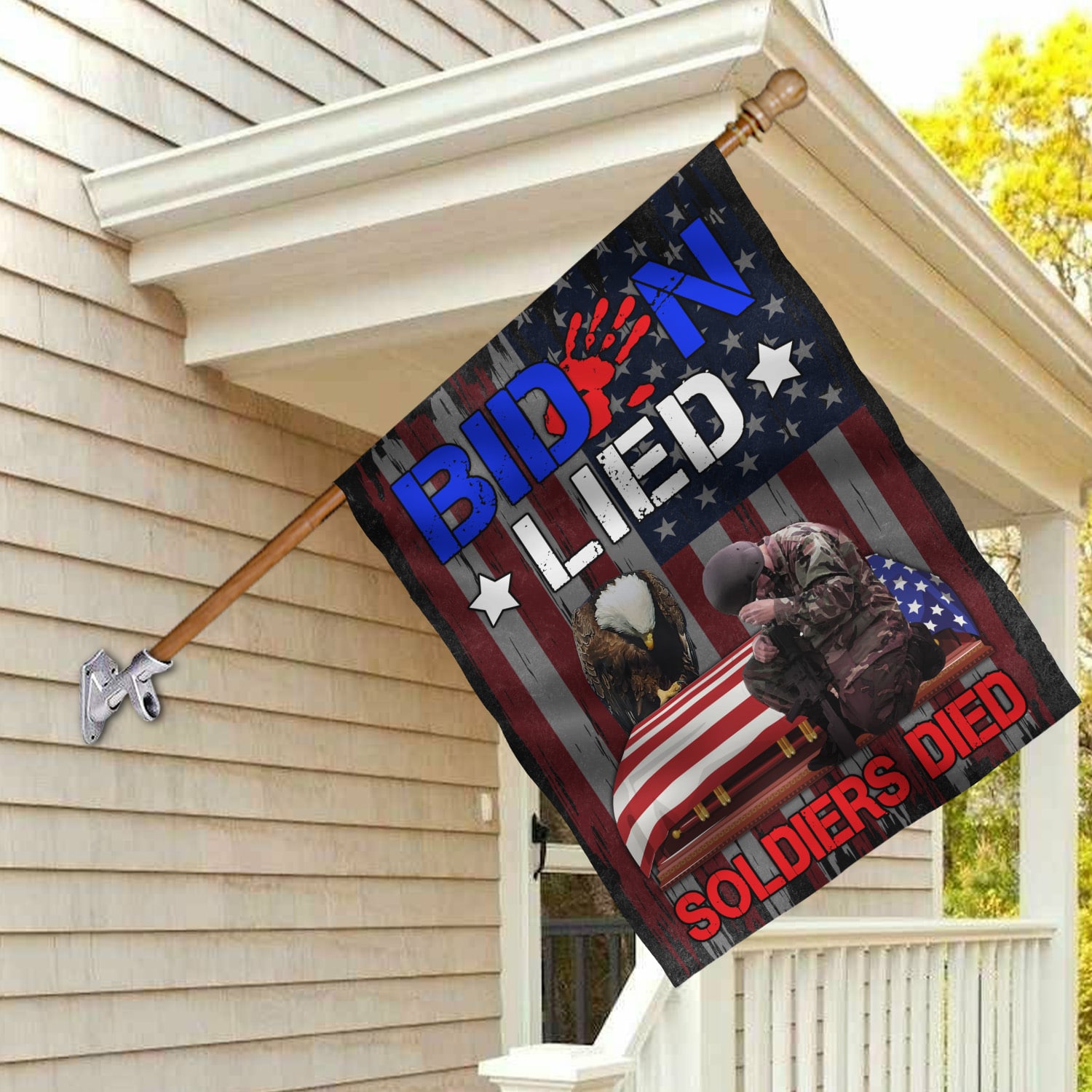 2NH. Uu tien.Biden Lied House Flag Mockup 2