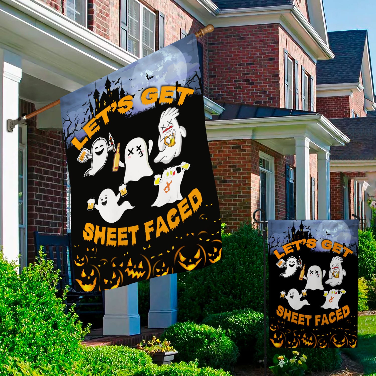 8BN. Let's Get Sheet Faced 30x40 Garden & House Mockup 2