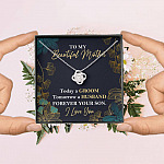 To My Beautiful Mother Today A Groom Tomorrow A Husband Forever Your Son Love Knot Necklace To My Beautiful Mother Today A Groom Tomorrow A Husband Forever Your Son Love Knot Necklace