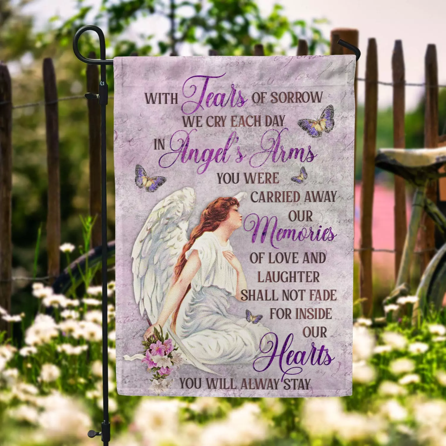9BN. Angel's Arms 30x40 Garden Flag Mockup 6