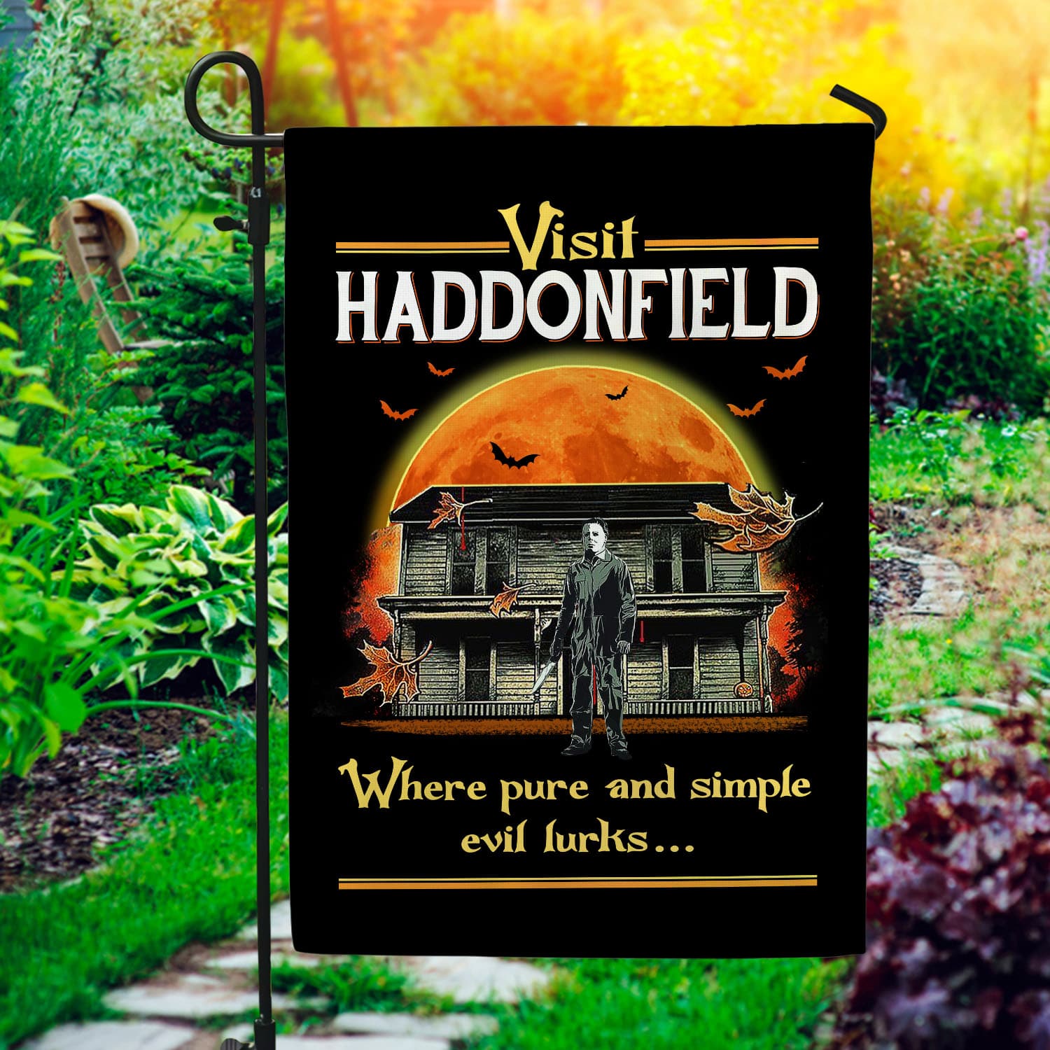 10BN. Visit Haddonfield 30x40 Garden Flag Mockup 1