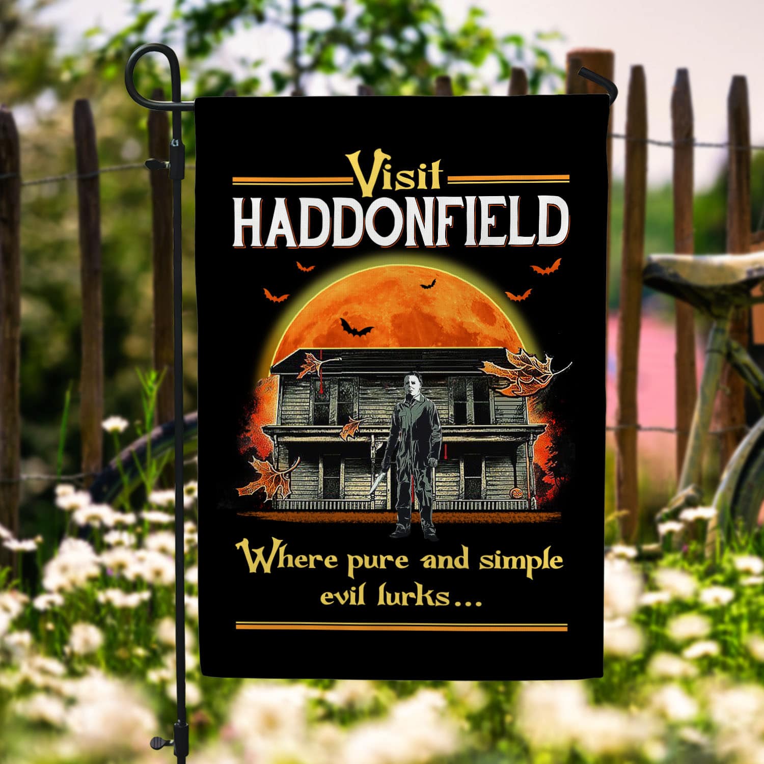 10BN. Visit Haddonfield 30x40 Garden Flag Mockup 6