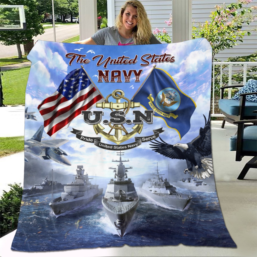 4NH. United States Navy Blanket Blanket Mockup 4