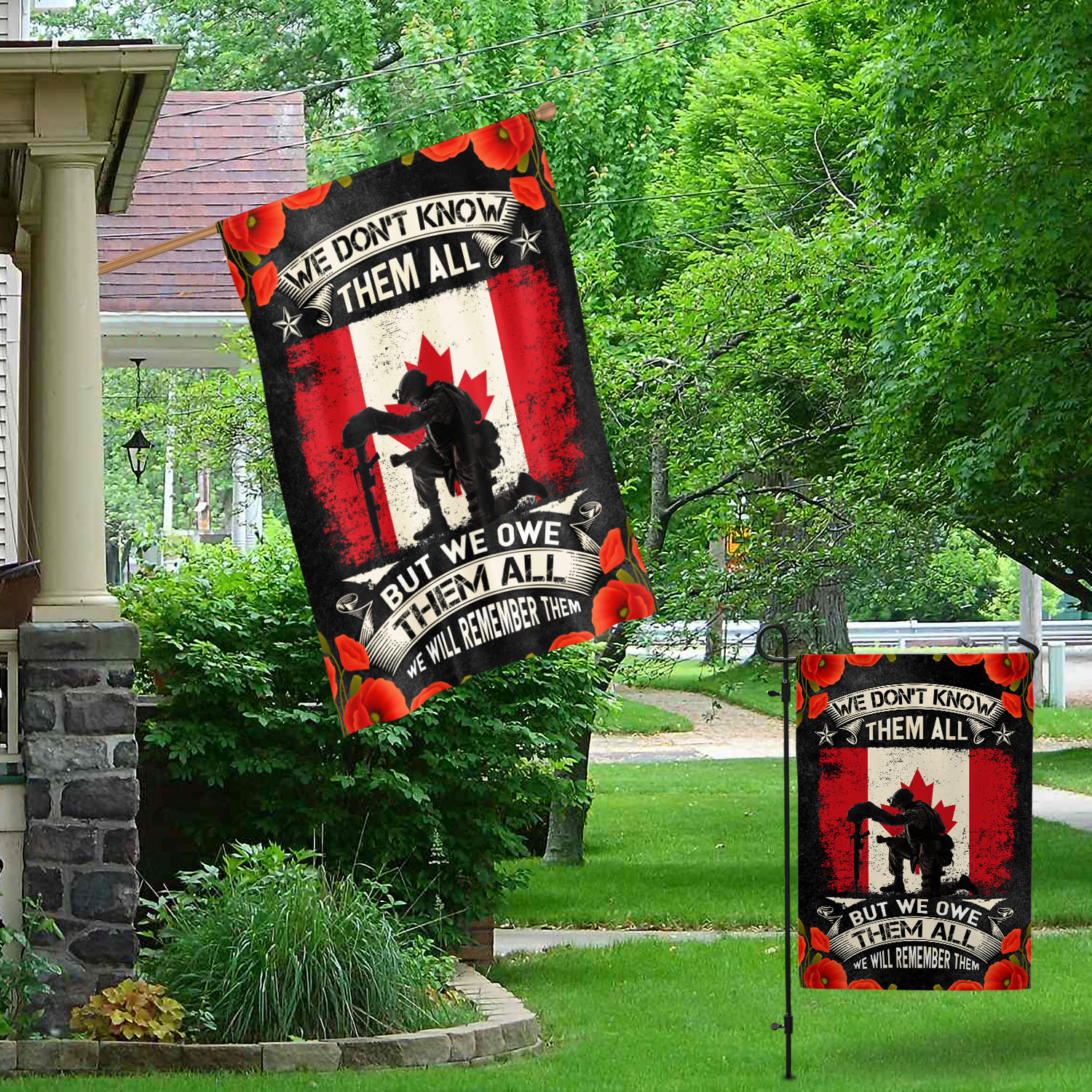 4VT. Canada We Don't Know Them All Garden & House Mockup 1