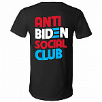 1Th U?U TIE?N. Anti Biden Social Club Tee, Black, V-Neck T-Shirt