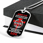 For God So Loved The World That He Gave His Only Begotten Son Dog Tag Pendant Necklace