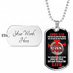 For God So Loved The World That He Gave His Only Begotten Son Dog Tag Pendant Necklace