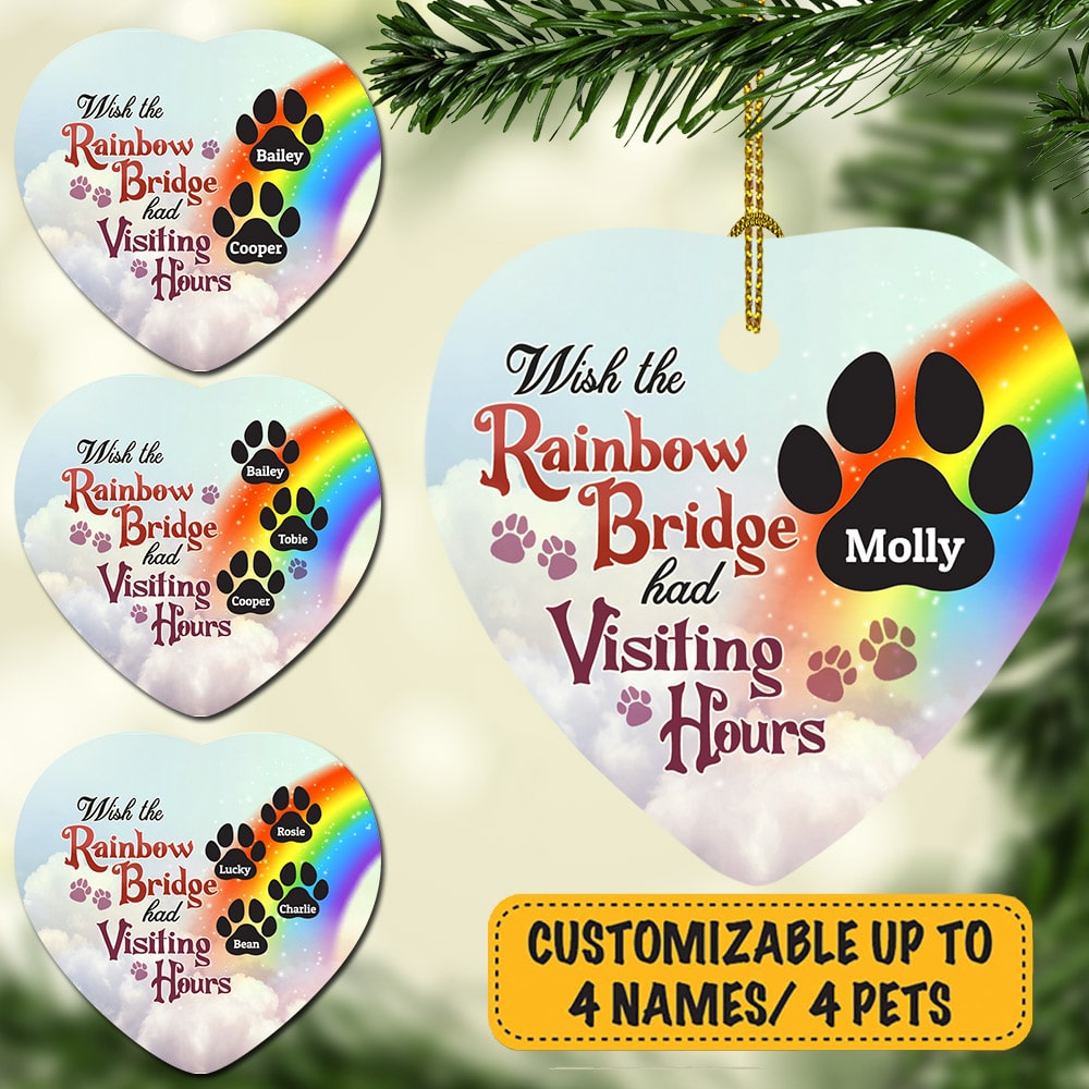 5VT. Dog Wish The Rainbow Bridge ornament mk3