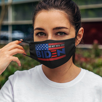 Alternative view of Did Not Vote For Biden Washable Reusable Custom Printed Cloth Face Mask Cover - Biden Is Not My President