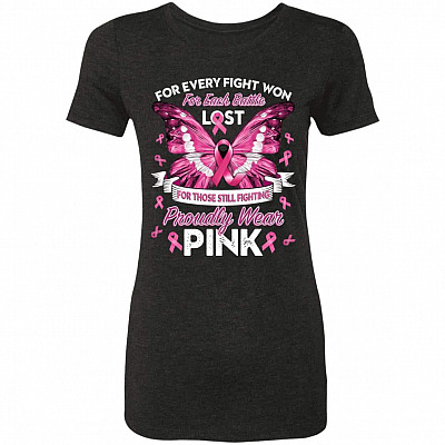 8H. Proudly Wear Pink Tee, Vintage Black, Premium Ladies T-Shirt