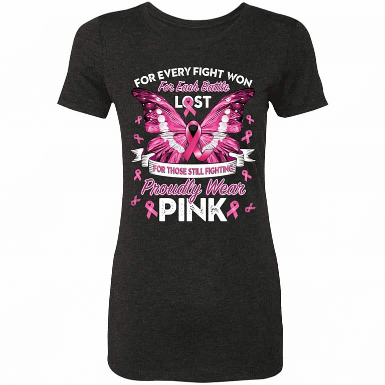 8H. Proudly Wear Pink Tee, Vintage Black, Premium Ladies T-Shirt