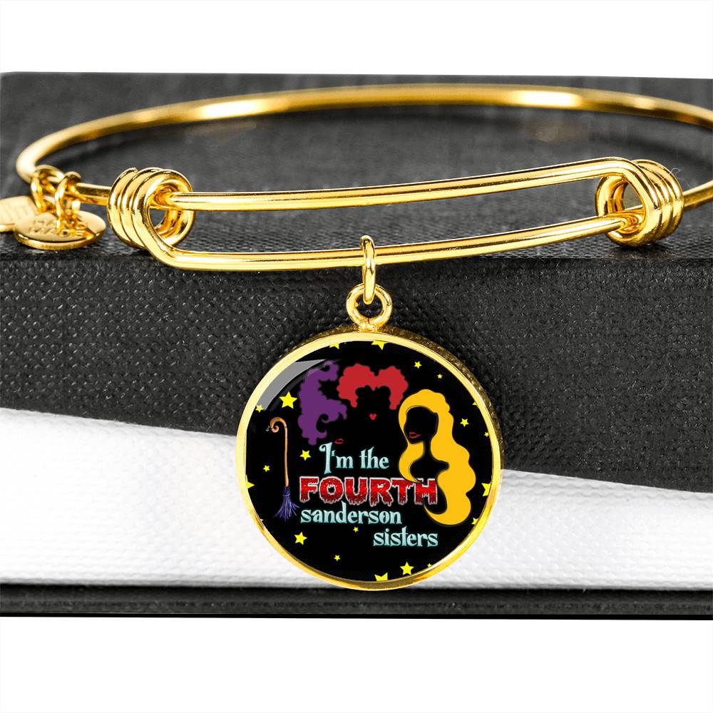 Hocus Pocus I Am The Fourth Sanderson Sisters Circle Pendant Necklace-Bangle - Funny Halloween Witch Necklace Hocus Pocus I Am The Fourth Sanderson Sisters Circle Pendant Necklace-Bangle - Funny Halloween Witch Necklace