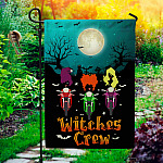 Halloween Witches Crew Hocus Pocus Motorcycle Biker Outdoor Indoor Garden Flag - House Flag - Wall Flag
