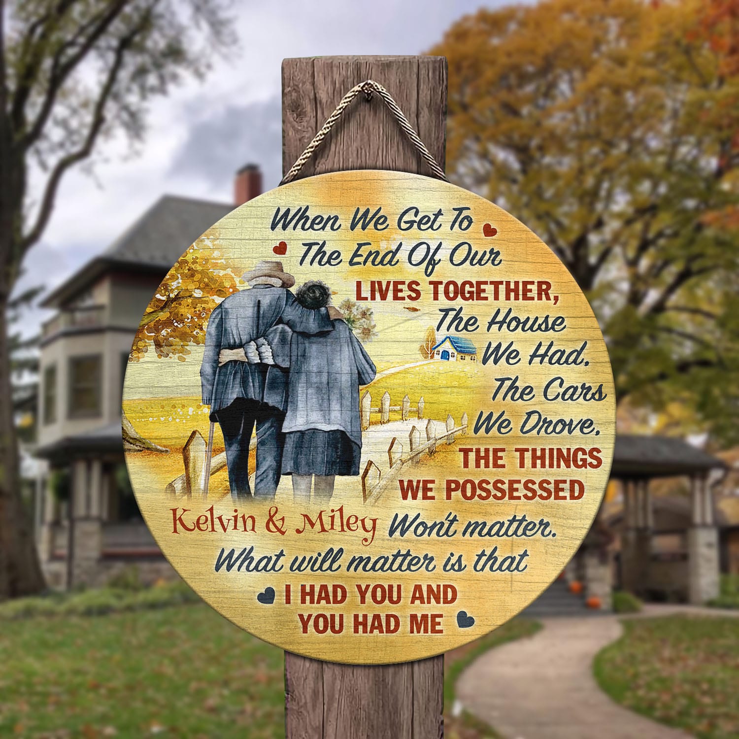 54 HG. When We Get To The End (Sample Design) Door Sign Mockup 3