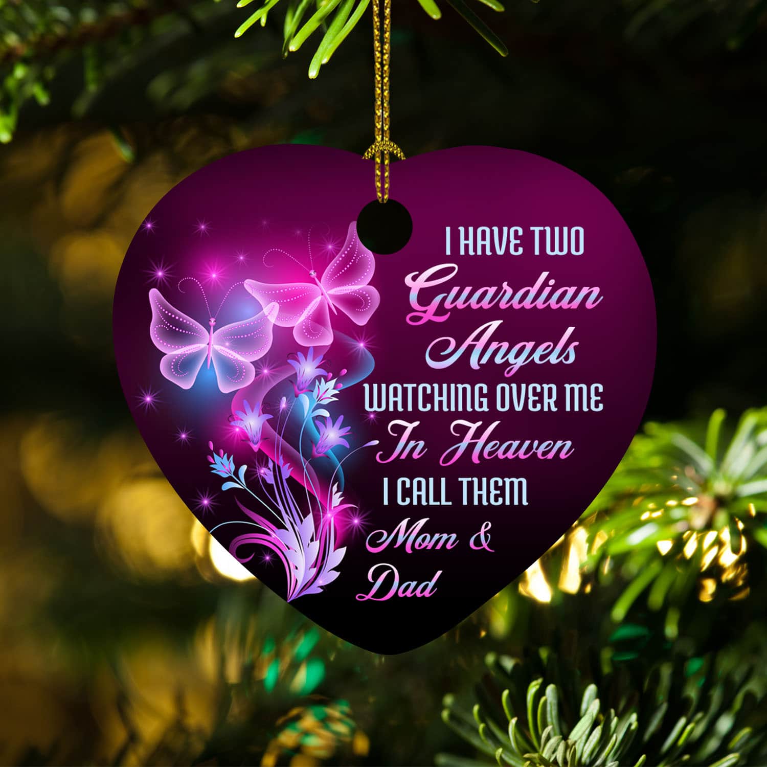 2O. Guardian Angels Ornament (6) Heart Ornament Mockup 4