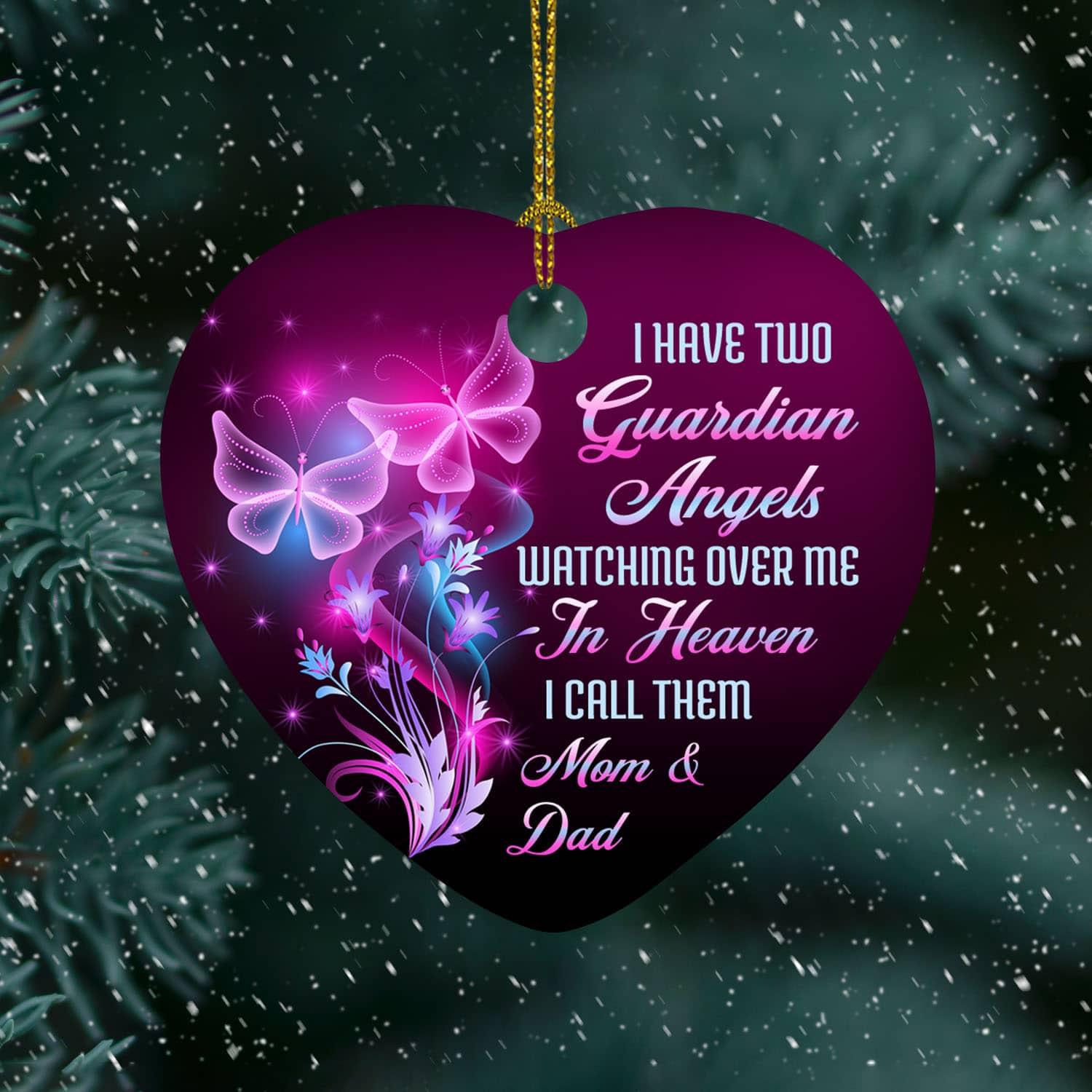 2O. Guardian Angels Ornament (6) Heart Ornament Mockup 2