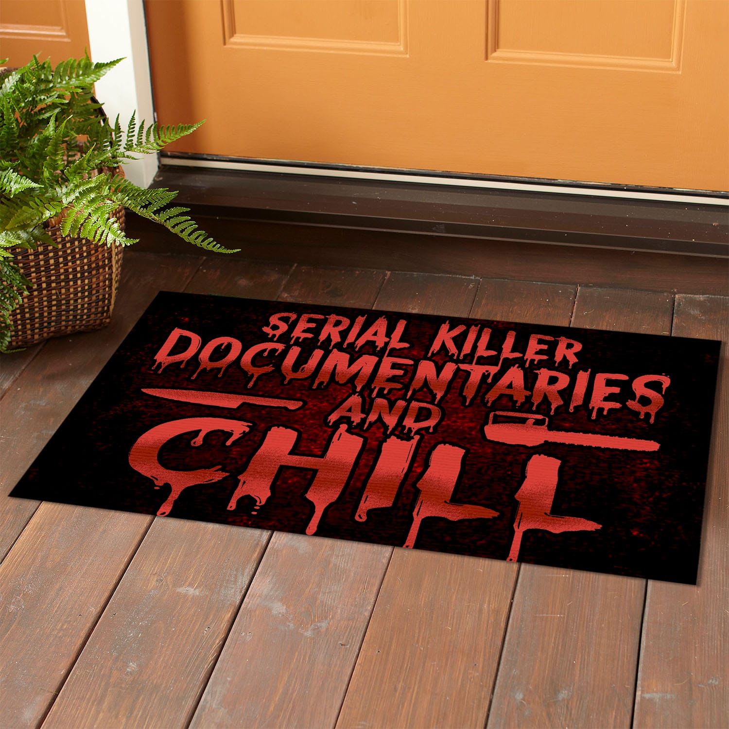 7VT. Serial Killer Documentaries Doormat mockup 1