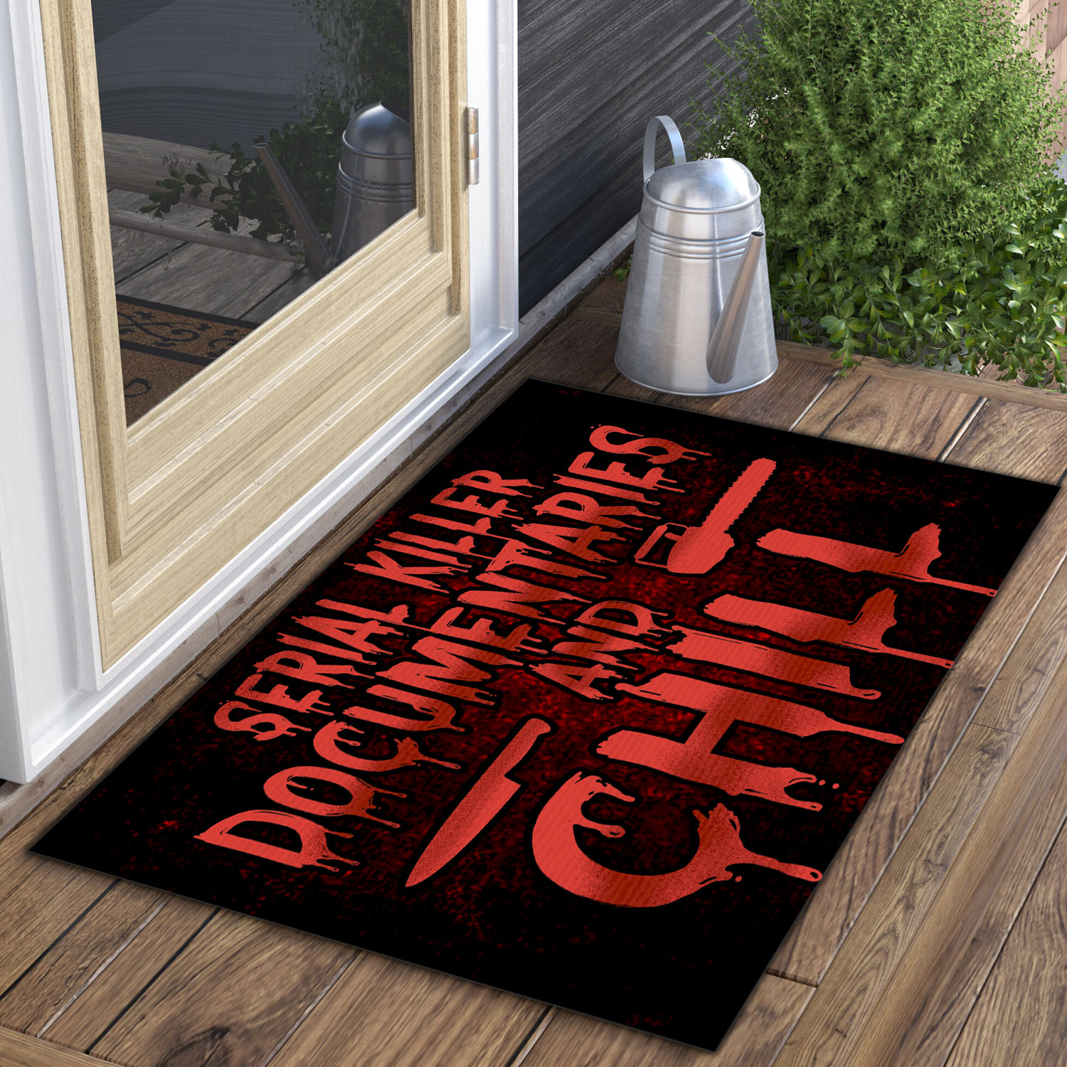 7VT. Serial Killer Documentaries Doormat mockup 3