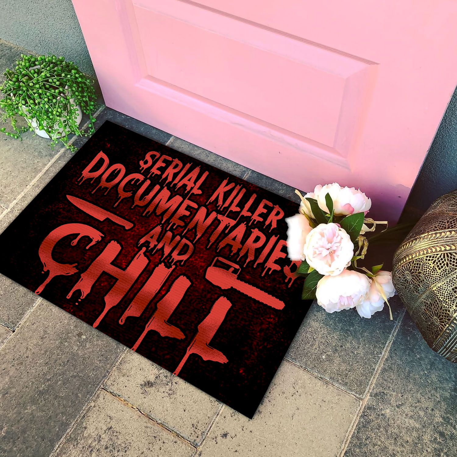 7VT. Serial Killer Documentaries Doormat mockup 4