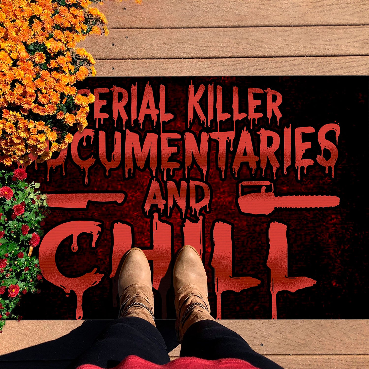 7VT. Serial Killer Documentaries Doormat mockup 7