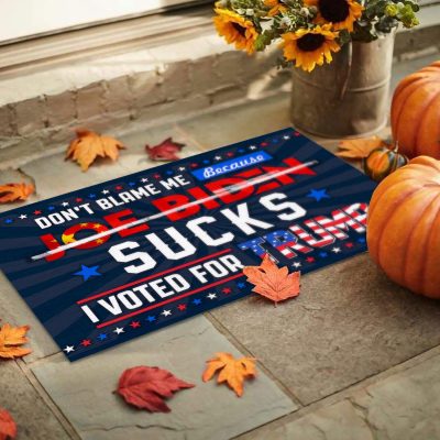 Alternative view of Don’t Blame Me Because Joe Biden Sucks I Voted for Trump Indoor Doormat - Funny Biden Harris Outdoor Doormat