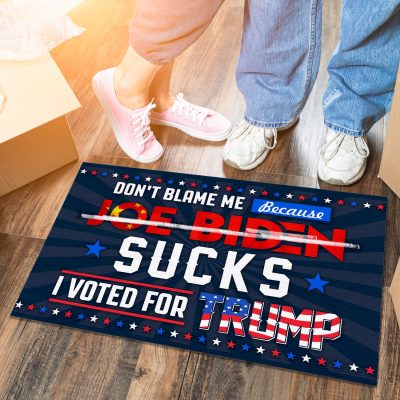 Don’t Blame Me Because Joe Biden Sucks I Voted for Trump Indoor Doormat - Funny Biden Harris Outdoor Doormat