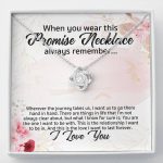 Promise Necklace For Girlfriend From Boyfriend Love Knot Necklace - Girlfriend Anniversary Jewelry Gifts - Love Knot Necklace