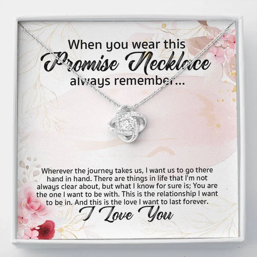 Promise Necklace For Girlfriend From Boyfriend Love Knot Necklace - Girlfriend Anniversary Jewelry Gifts - Love Knot Necklace Promise Necklace For Girlfriend From Boyfriend Love Knot Necklace - Girlfriend Anniversary Jewelry Gifts - Love Knot Necklace