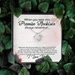 Promise Necklace For Girlfriend From Boyfriend Love Knot Necklace - Girlfriend Anniversary Jewelry Gifts