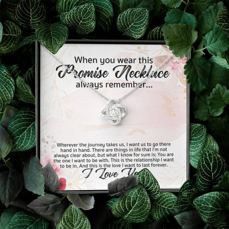 Promise Necklace For Girlfriend From Boyfriend Love Knot Necklace - Girlfriend Anniversary Jewelry Gifts