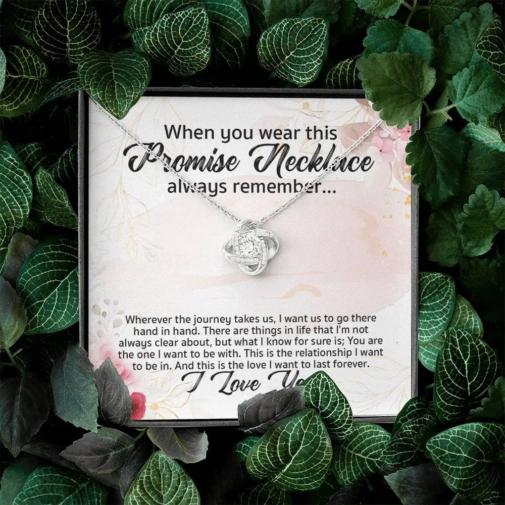 Promise Necklace For Girlfriend From Boyfriend Love Knot Necklace - Girlfriend Anniversary Jewelry Gifts Promise Necklace For Girlfriend From Boyfriend Love Knot Necklace - Girlfriend Anniversary Jewelry Gifts