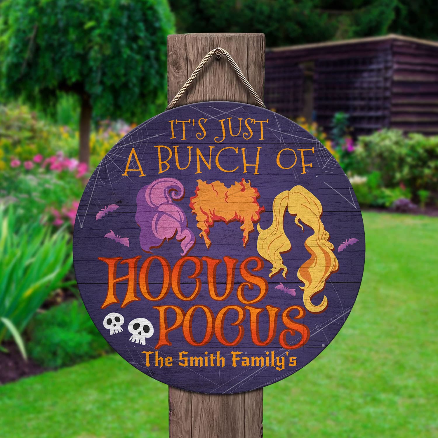 8VT. A Bunch Of Hocus Pocus-sample design Door Sign Mockup 2