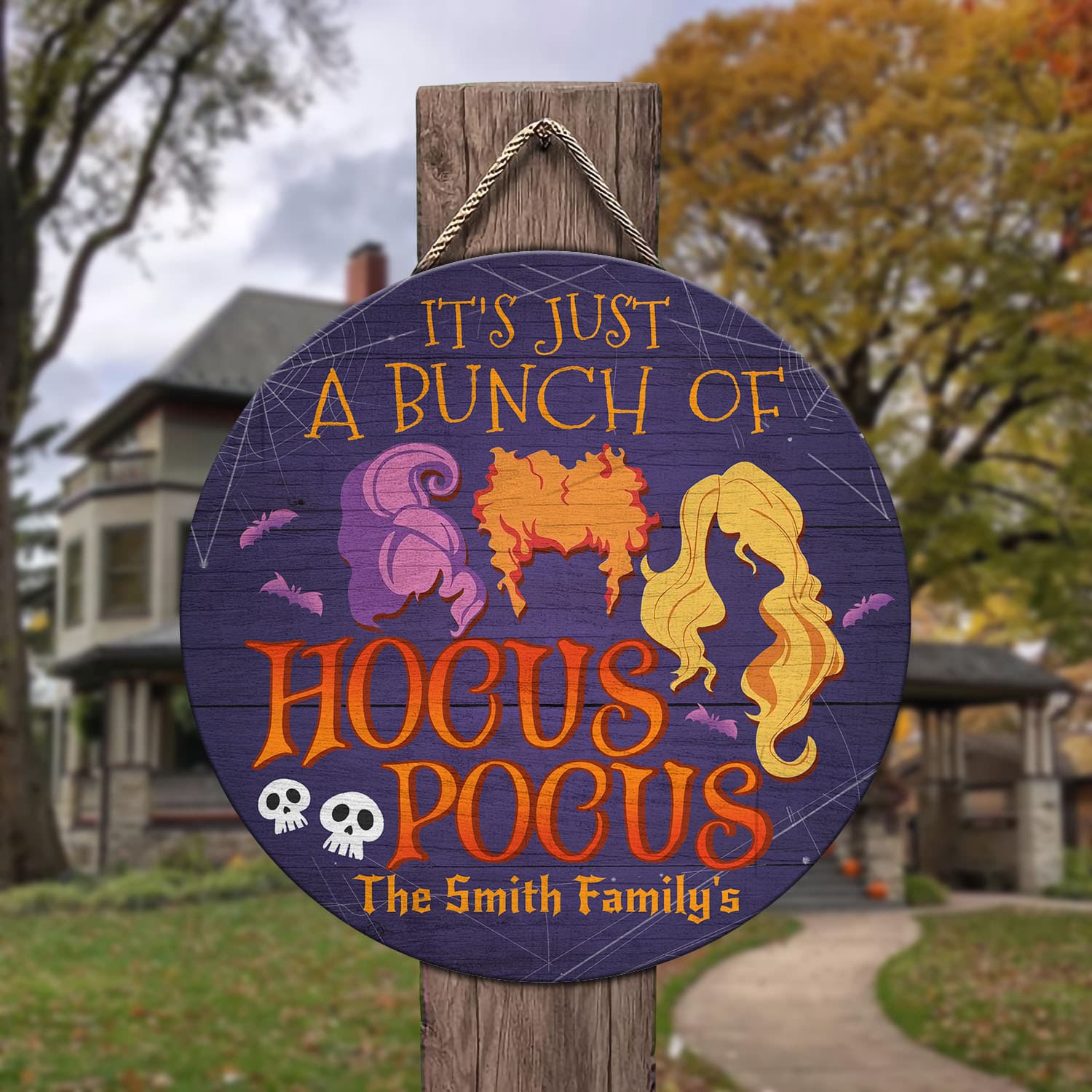 8VT. A Bunch Of Hocus Pocus-sample design Door Sign Mockup 3