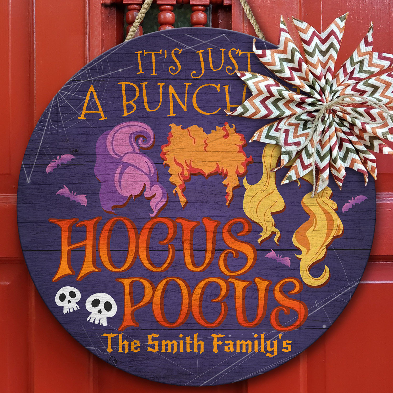 8VT. A Bunch Of Hocus Pocus-sample design Door Sign Mockup 10