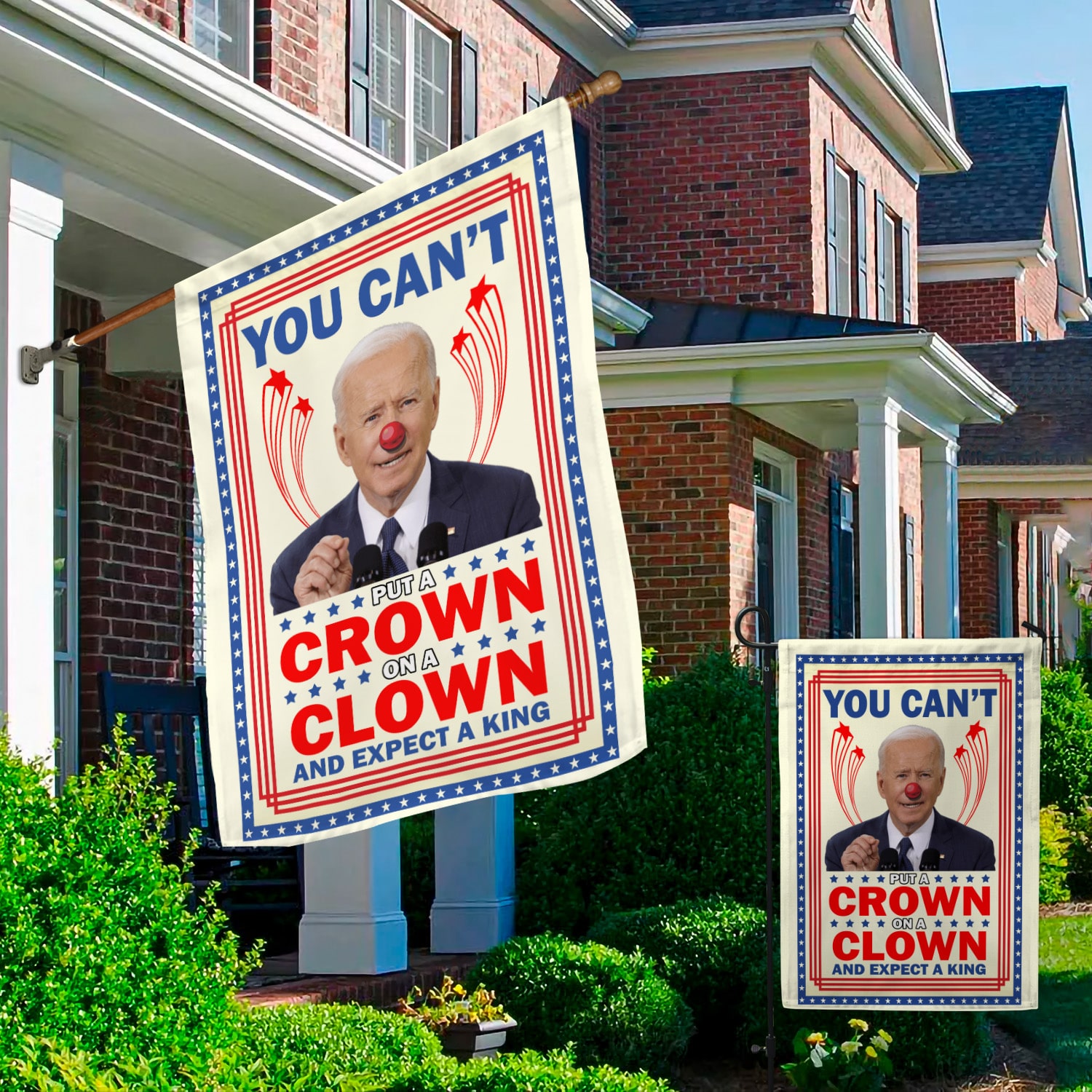 4KT. You Can't Put A Crown Flag-30x40 Garden & House Mockup 2