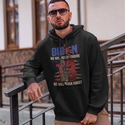 Alternative view of Biden We Will Never Forgive We Will Never Forget Hoodie - Sweatshirt - Long Sleeve