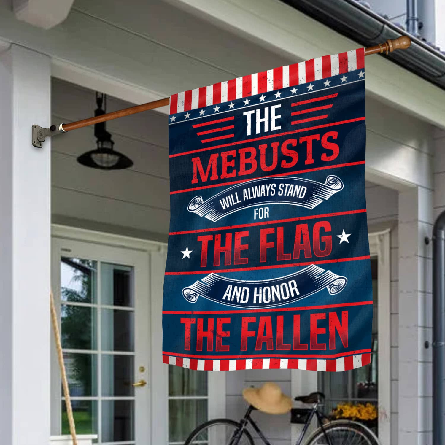 35 HG. Will Always Stand For The Flag - sample design House Flag Mockup 1