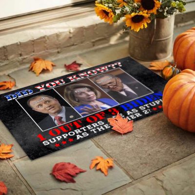 Alternative view of Did You Know 1 Out Of 3 Biden Supporters Are As Stupid As The Other 2 Doormat - Outdoor Indoor Doormat