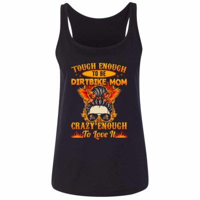 7Th. Dirtbike Mom (6), Black, Ladies Tank Top